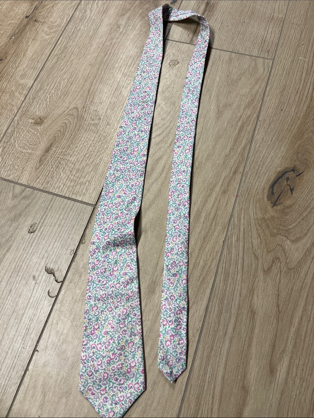 Liberty of London Floral Tie in Pink and Mint
